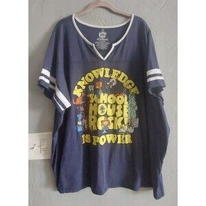 School House Rock Tops Shirts Classic Fit Women 5,cotton Polyester,26 Inch Of Ar